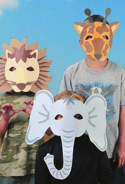 Manualidades Máscaras animales de safari